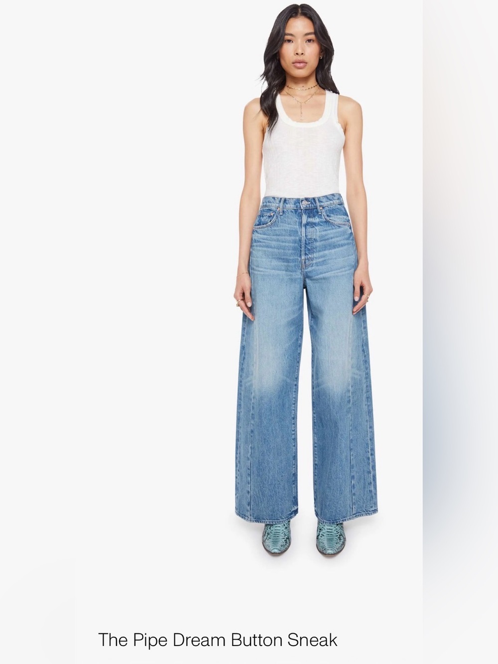 Mother Pipe Dream Button Sneak Jeans
